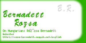 bernadett rozsa business card